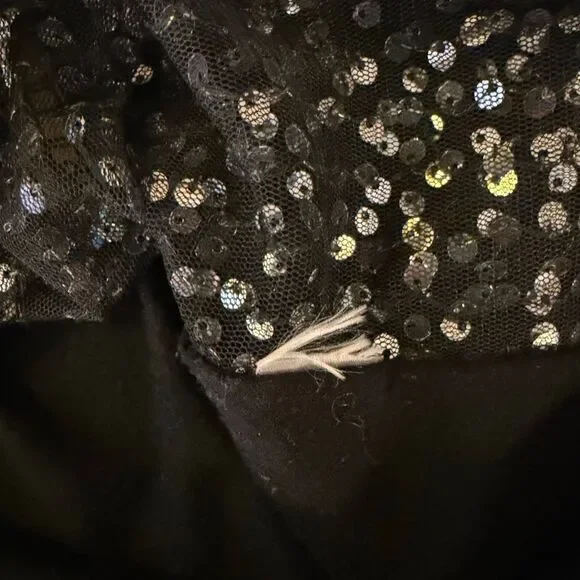 Vintage Y2K Jacked Jill Sequins Overlay Robot Sheer Mesh Cropped Top Rave Sz M - Picture 8 of 8